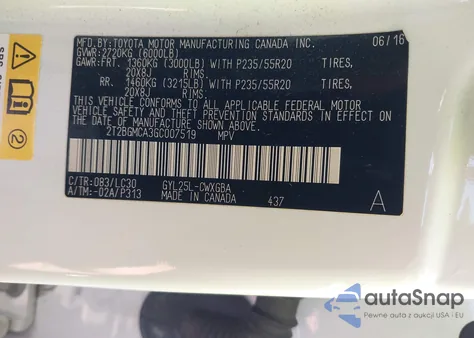 2016 Lexus Rx 450H F Sport from USA, damaged, VIN 2T2BGMCA3GC007519